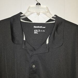 Men's Reebok Black Gold Polo 6xl Tall (fits more like 6x)